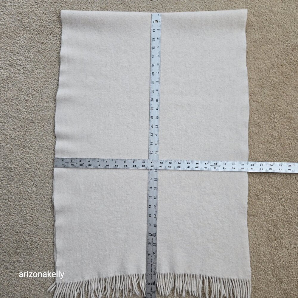 Felted Cashmere Scarf THICK ivory - Picture 6 of 16